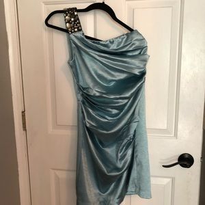 One shoulder semi formal dress